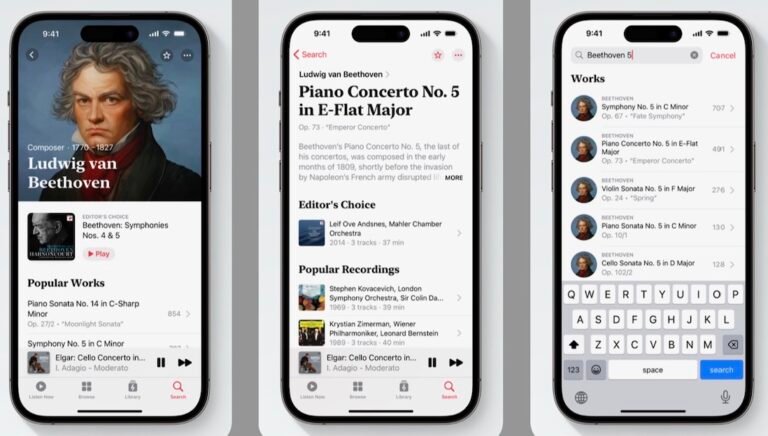 Apple Music Classical is now available for download to everyone