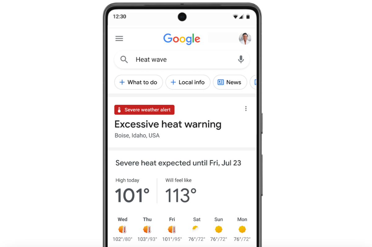 Google to roll out new extreme heat alerts in Search soon