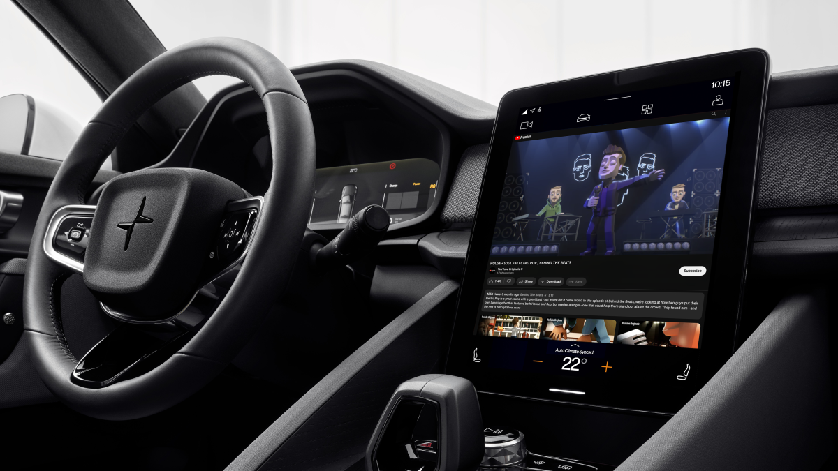Google is bringing YouTube to more cars, starting with Polestar