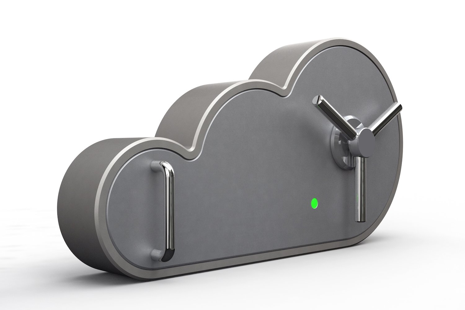 Safe cloud computing concept, isolated.