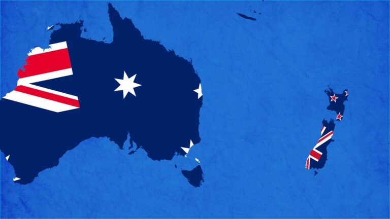 Australia New Zealand Map