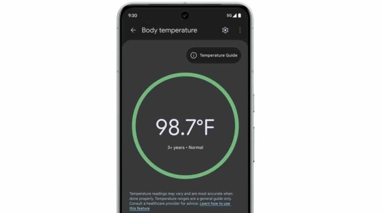 Pixel 8 Body Temperature