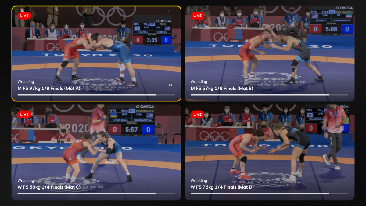 Olympics On Peacock Demo Image – Traditional Multiview